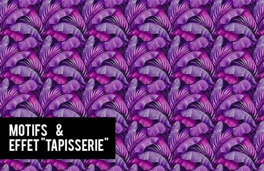 Article tendance design motifs et effets tapisserie